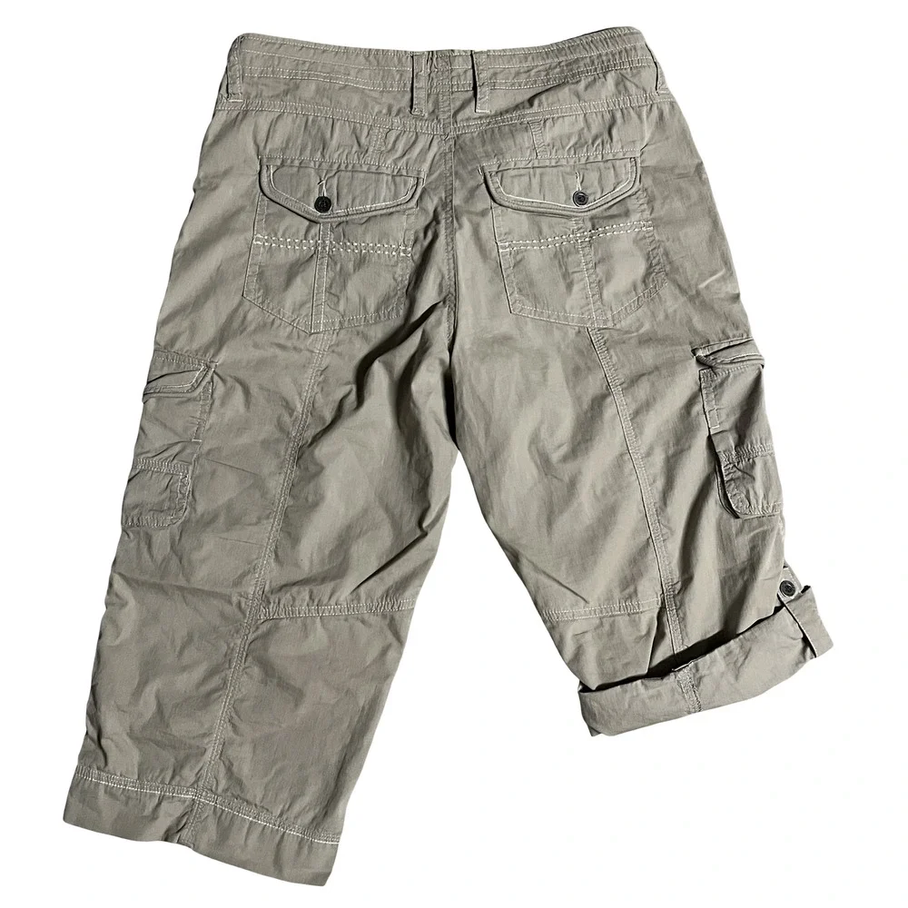 Kuhl Pants Womens 6 Beige Cargo Capri Stretch Lightweight Hiking Outdoor Travel - Picture 2 of 11